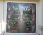 Patio Wall Mediterranean Garden ,Framed Mural